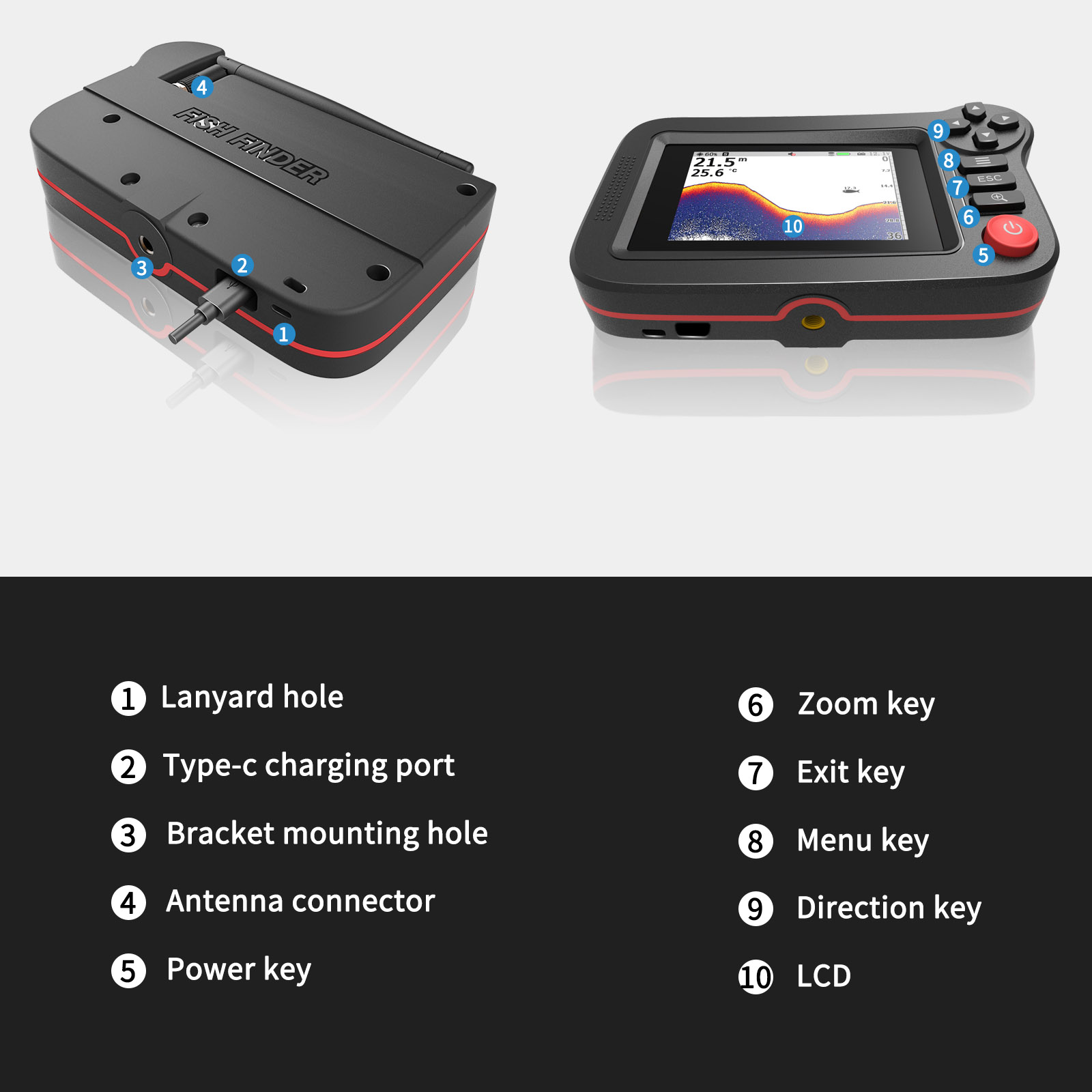Pencari ikan cerdas-pencari ik - Fish Finder Transducer ulasan dan harga