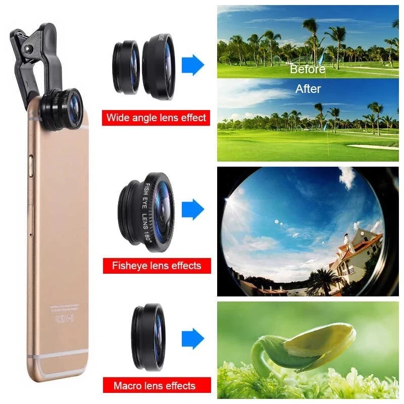 Lensa Kamera Mikro 3in1 Fishey - Fishing Camera ulasan dan harga