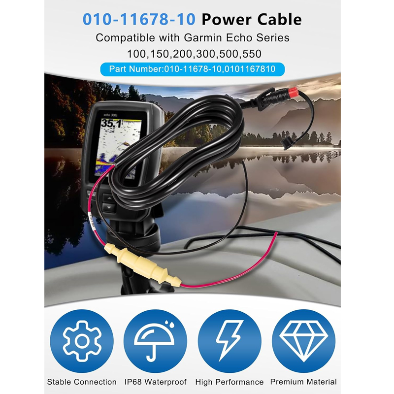 010-11678-10 Kabel Daya Mariti - Fish Finder Cable ulasan dan harga