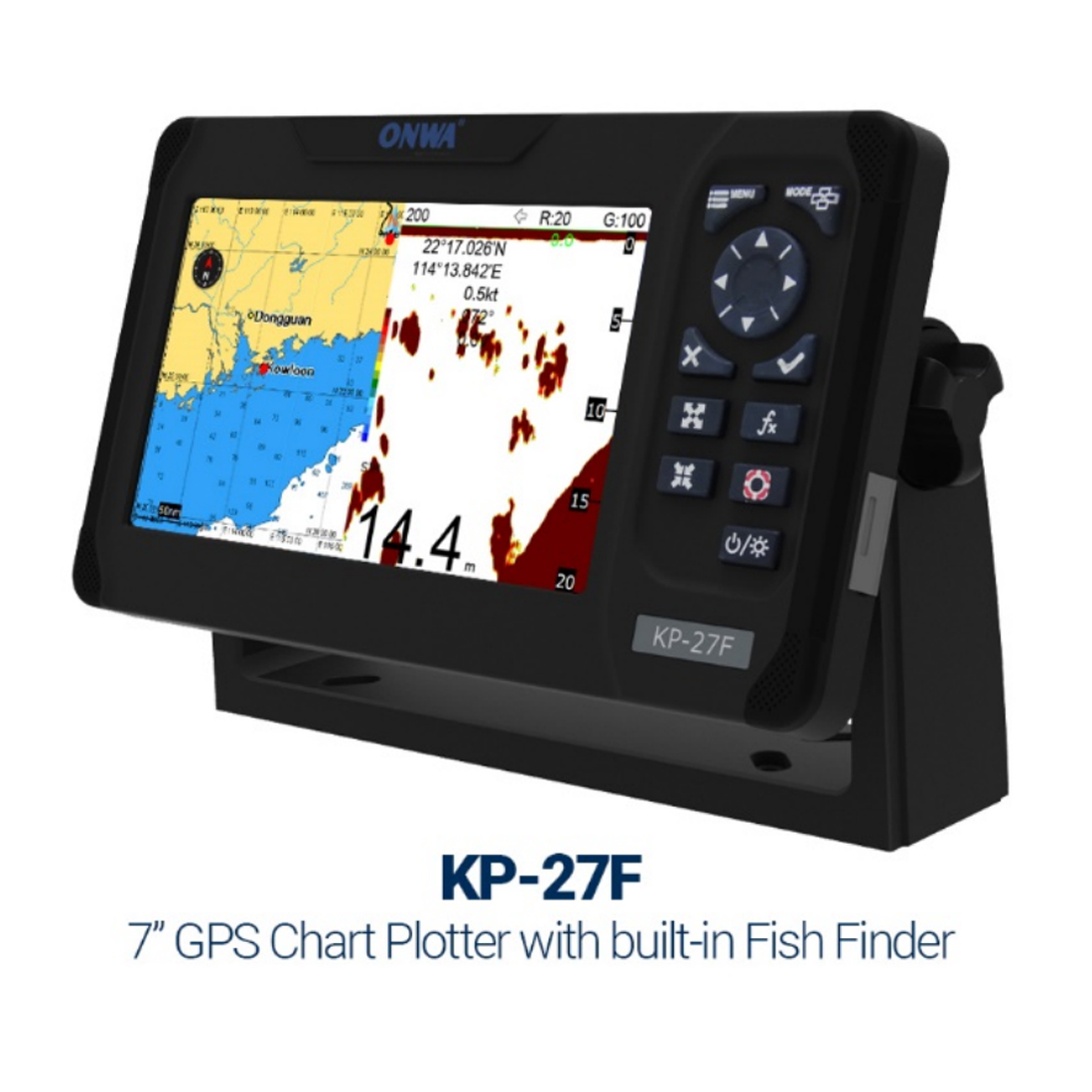 ONWA KP-27F 7-inci GPS Chart P - Fish Finder Transducer ulasan dan harga