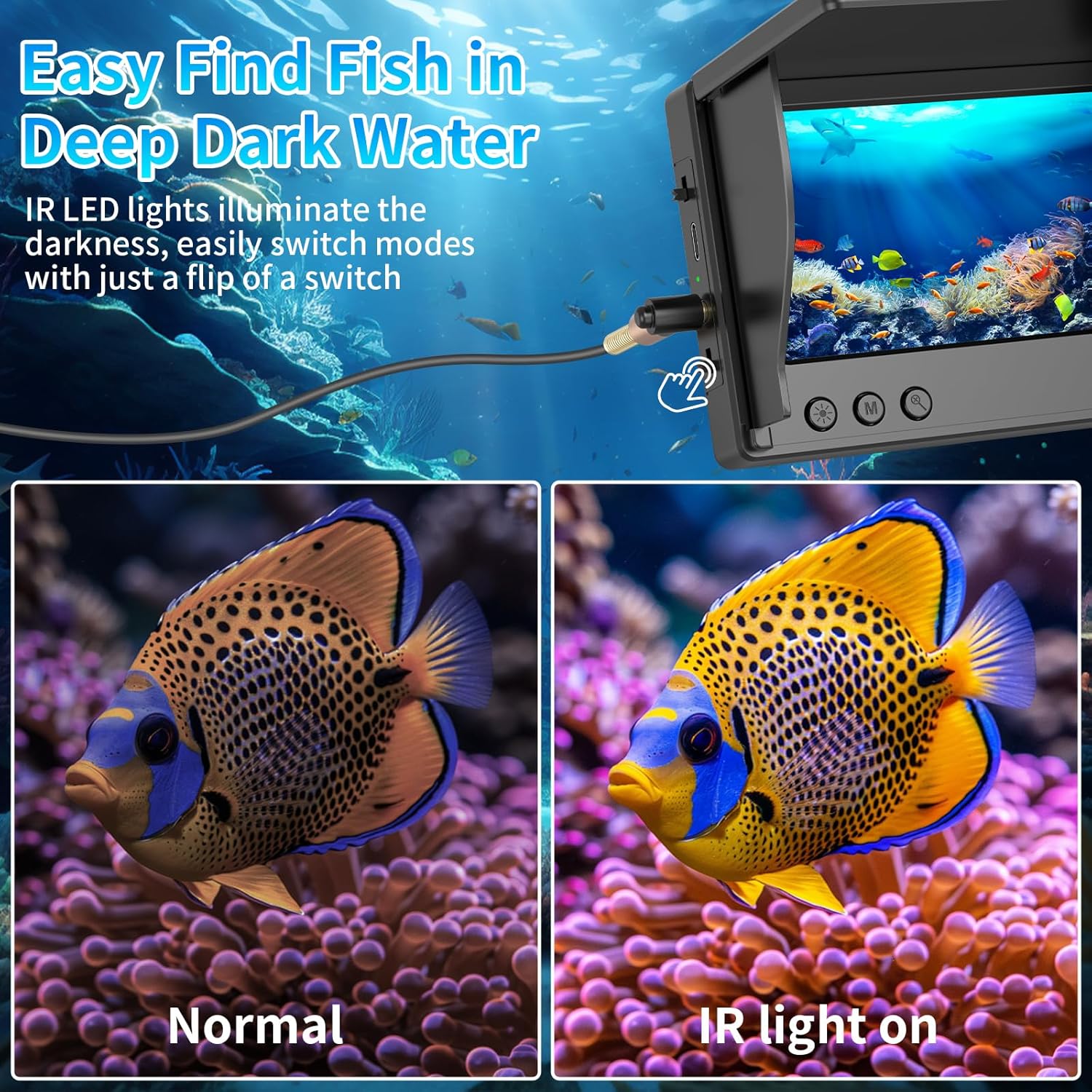 Kamera Pancing Bawah Air denga - Fish Finder Cable ulasan dan harga